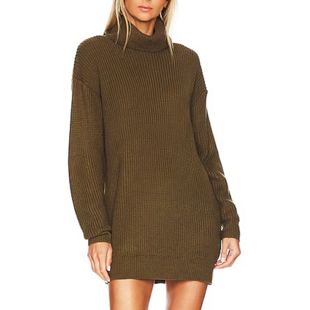 🌲 Superdown Sanja Sweater Dress – Forest Green – Size Small